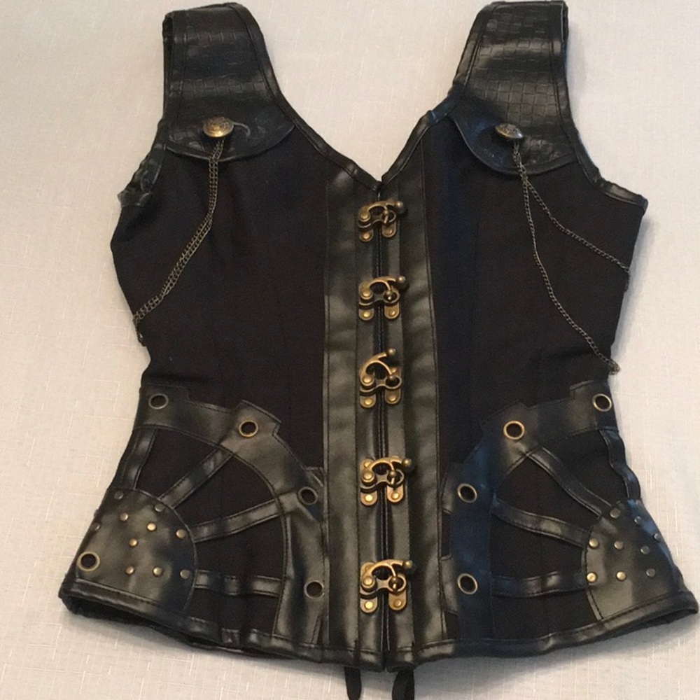 Biker or Goth Vest NWOT